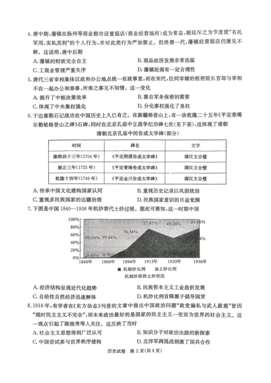历史【湖南顶级联考】湖南新高考教学教研联盟暨长郡二十校联盟2026届高三年级第二次联考联评(4.7-4.9).pdf_第2页