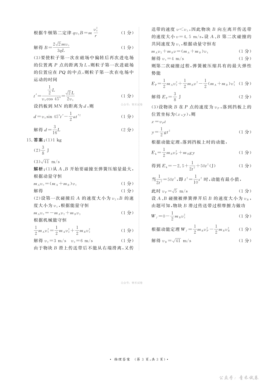 青桐鸣2026届高三下学期4月内部练物理答案.pdf_第3页
