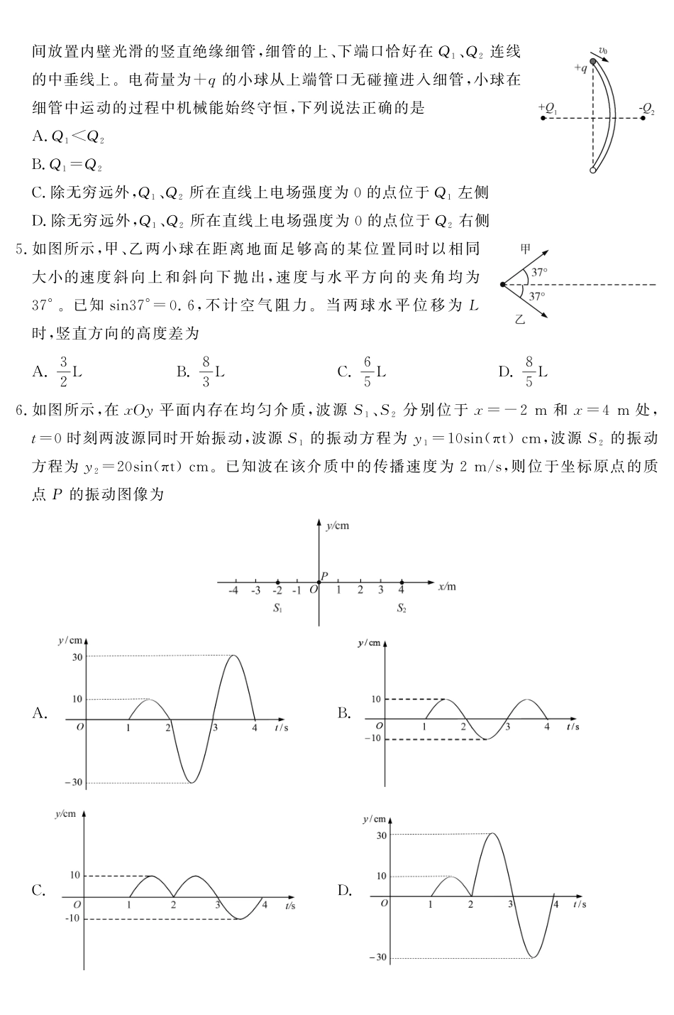 山东名校考试联盟2026年4月高三核心素养评估物理.pdf_第2页
