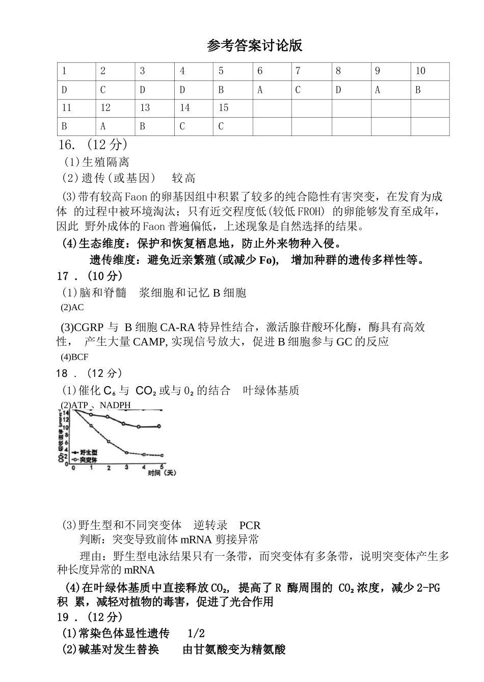 生物【北京卷】北京市房山区2026年高三年级第一册综合练习(房山高三一模)(3.29-4.1).docx_第1页