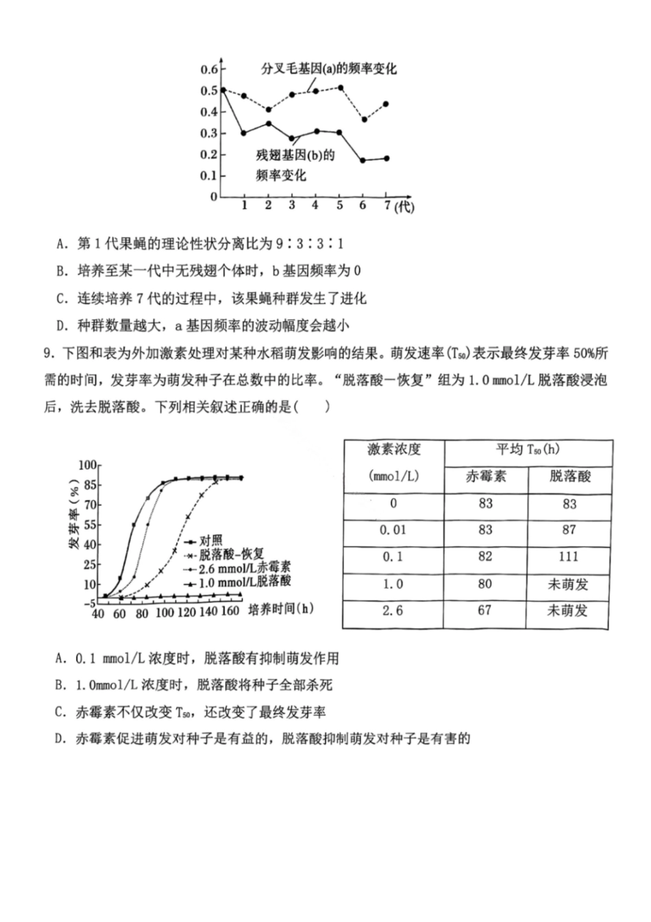生物试题-2026年天津市十二区重点中学高三毕业班联考（一）（含答案）.pdf_第3页