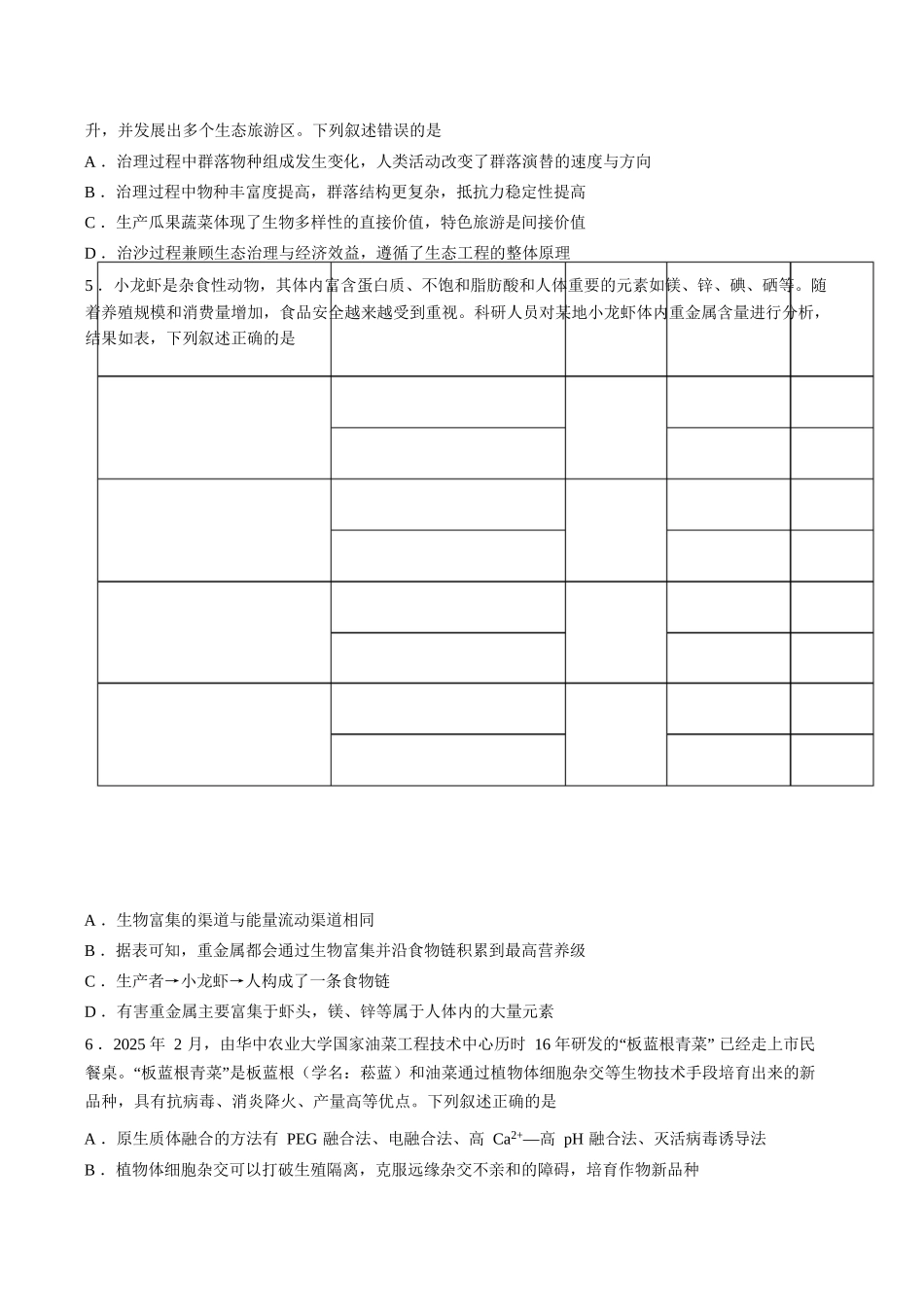 生物信息卷(二)【信息卷】辽宁名校联盟2026届高三下学期高考模拟卷(信息卷).docx_第2页