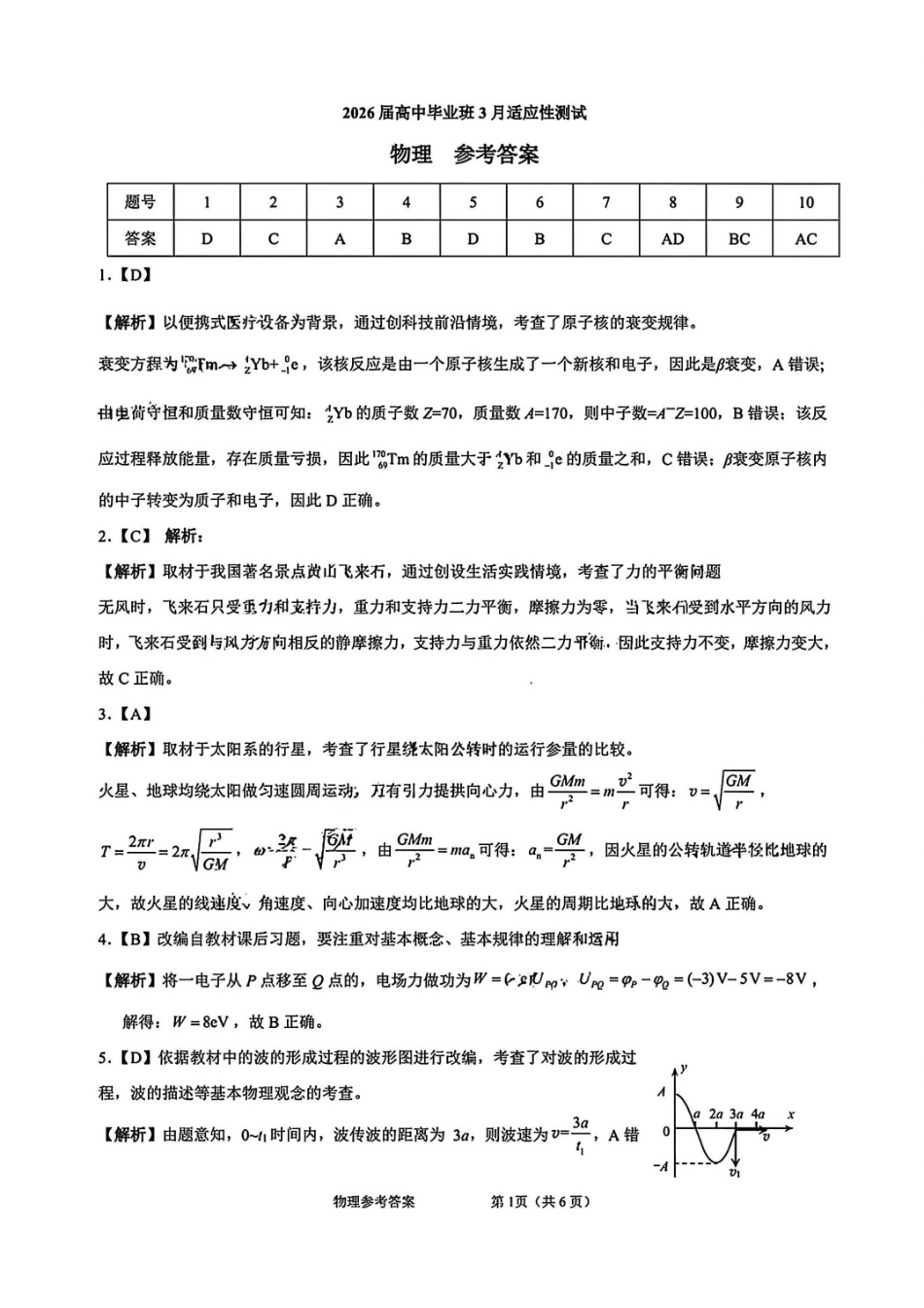 物理广西壮族自治区柳州市2026届高三年级3月末高考适应性考试(柳州三模)(3.30-3.31).pdf_第1页