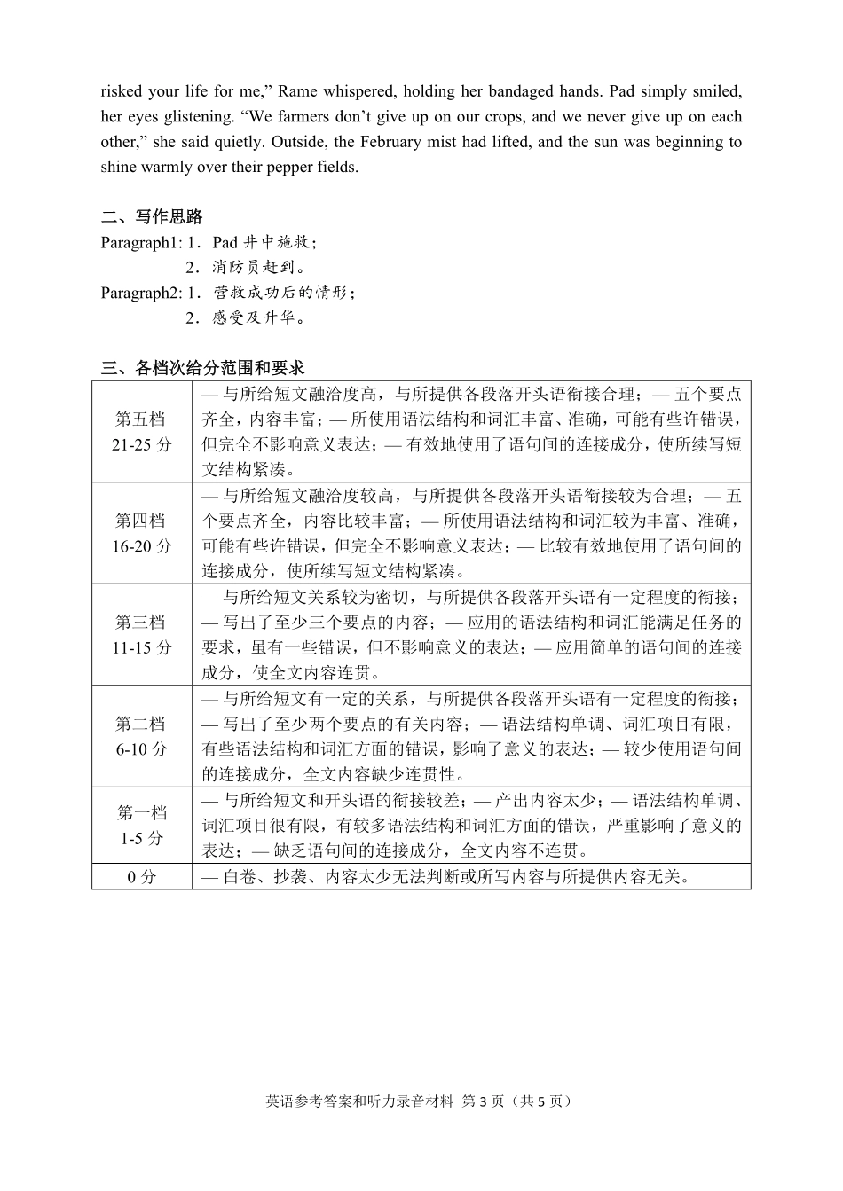 英语试题答案卷【湖南】湖南常德市2026届高三年级3月模拟考试(常德二模)（3.29-3.30）.pdf_第3页