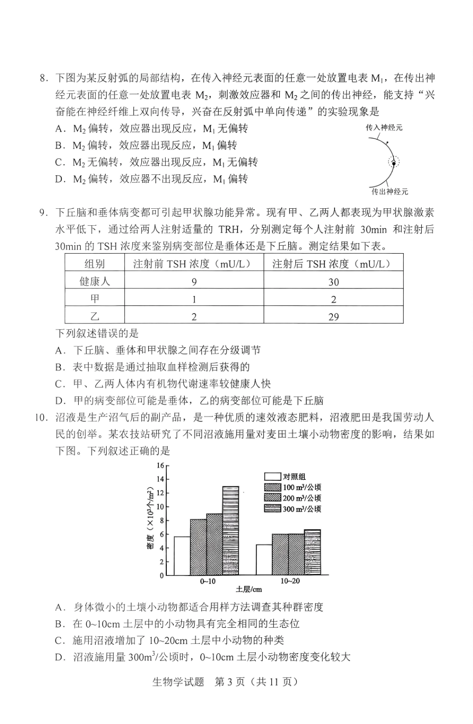 长春市2026届高三质量监测（二）生物+答案.pdf_第3页