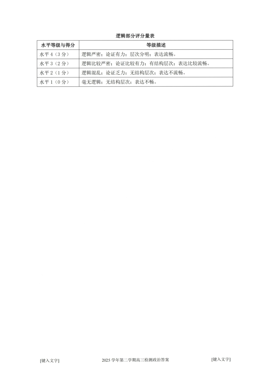 政治浙江杭州市2025学年第二学期杭州市高三年级教学质量检测(杭州二模)(4.7-4.9)(1).pdf_第3页