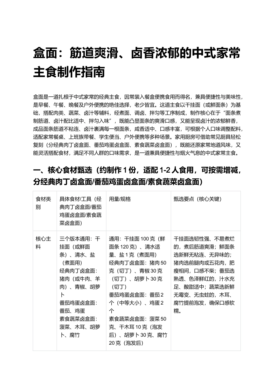 盒面：筋道爽滑、卤香浓郁的中式家常主食制作指南.docx_第1页