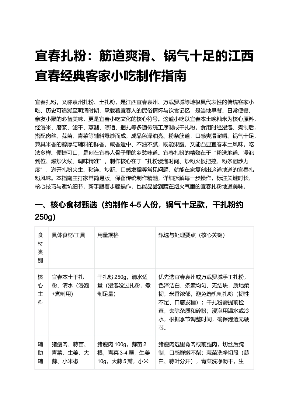 宜春扎粉：筋道爽滑、锅气十足的江西宜春经典客家小吃制作指南.docx_第1页