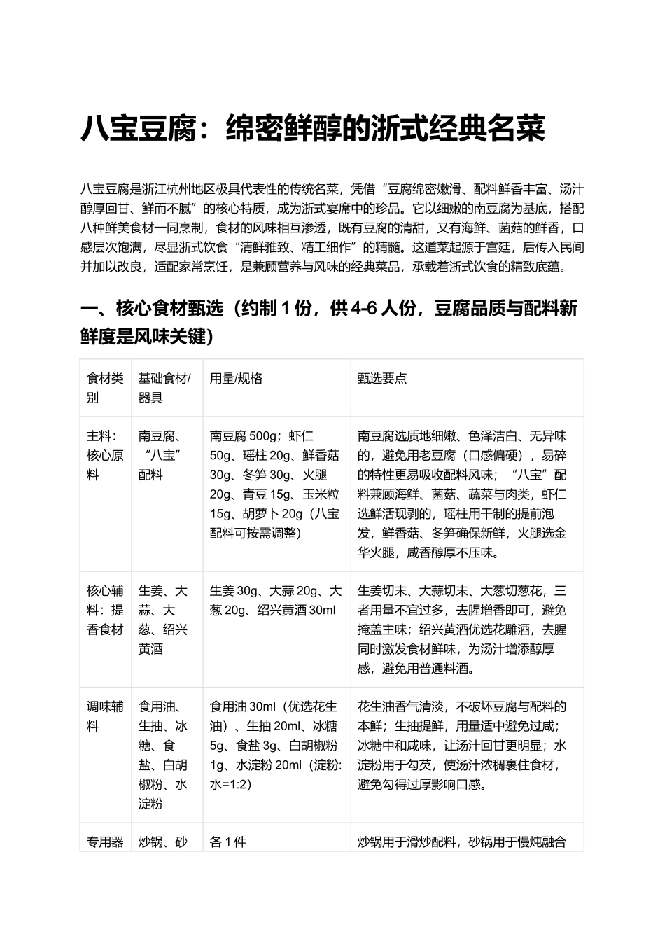 八宝豆腐:绵密鲜醇的浙式经典名菜.docx_第1页