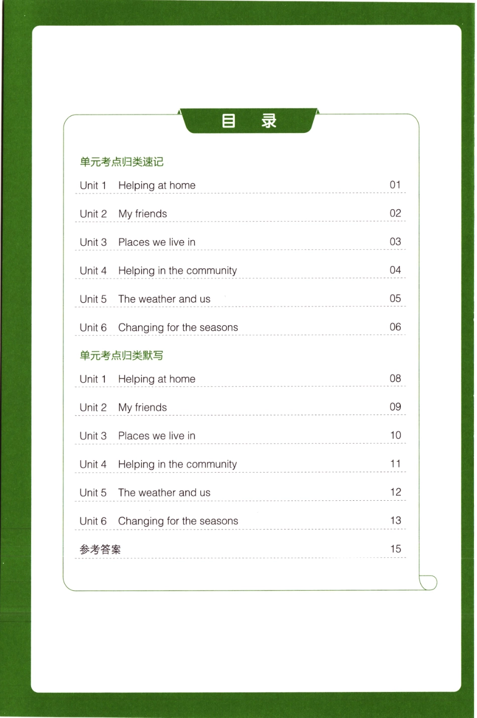 25秋《单元考点归类速记》人教PEP英语4上.pdf_第2页