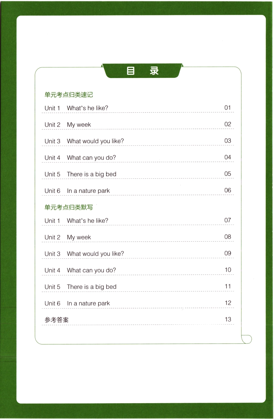25秋《单元考点归类速记》人教PEP英语5上.pdf_第2页
