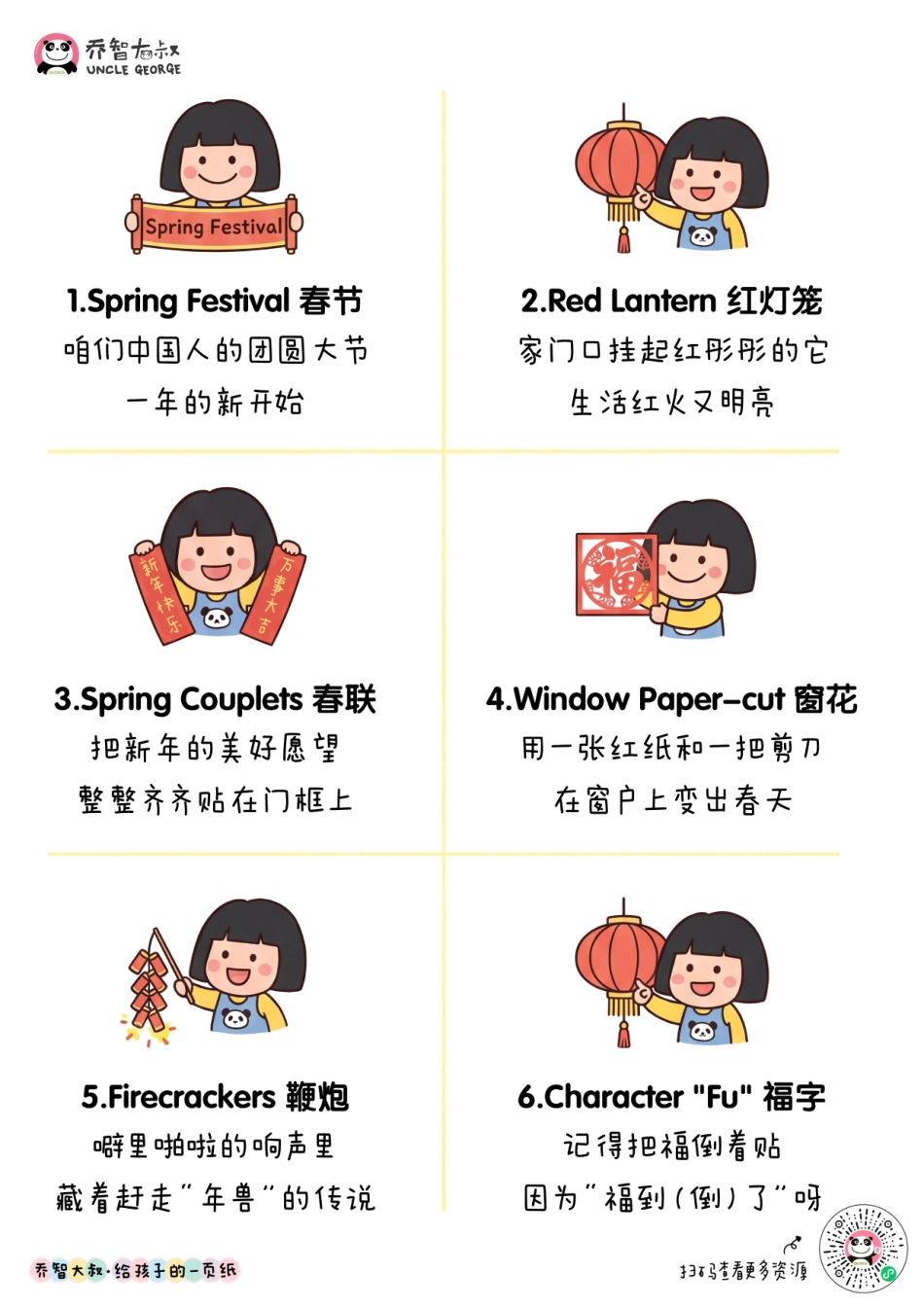 春节带孩子学30个新年英语单词|乔智大叔手绘.pdf_第1页