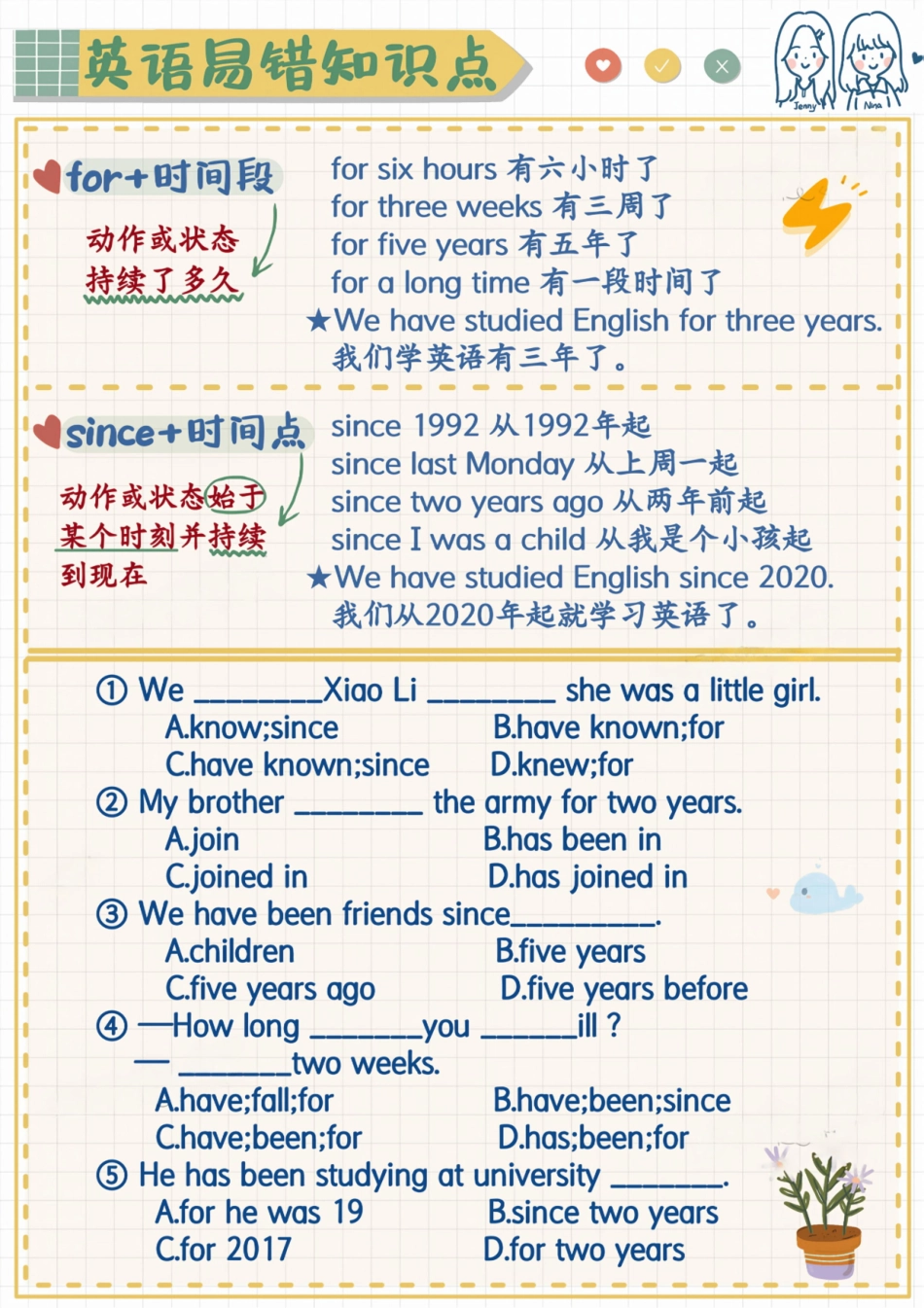 英语易错题-现在完成时since和for.pdf_第2页