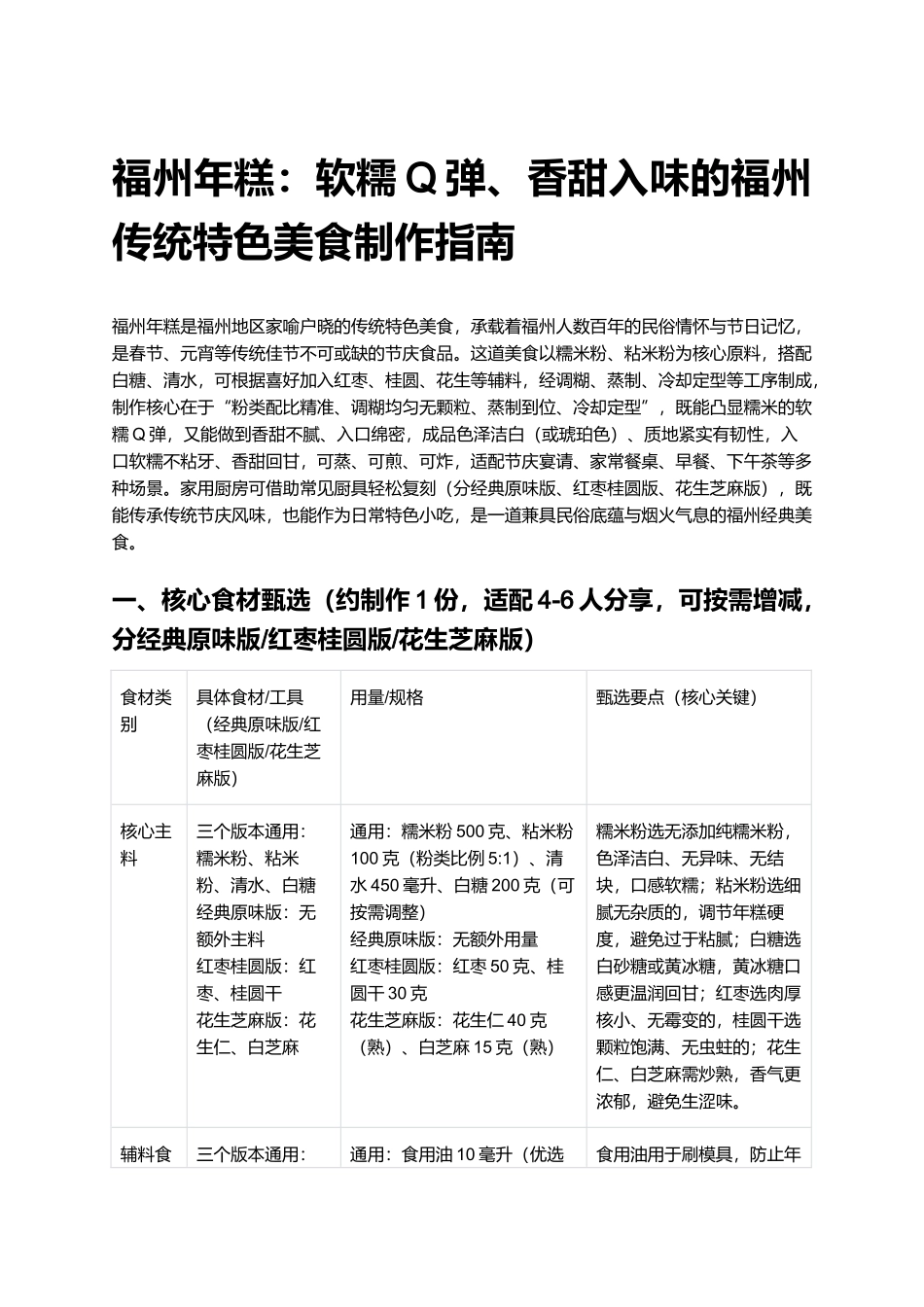 福州年糕：软糯Q弹、香甜入味的福州传统特色美食制作指南.docx_第1页