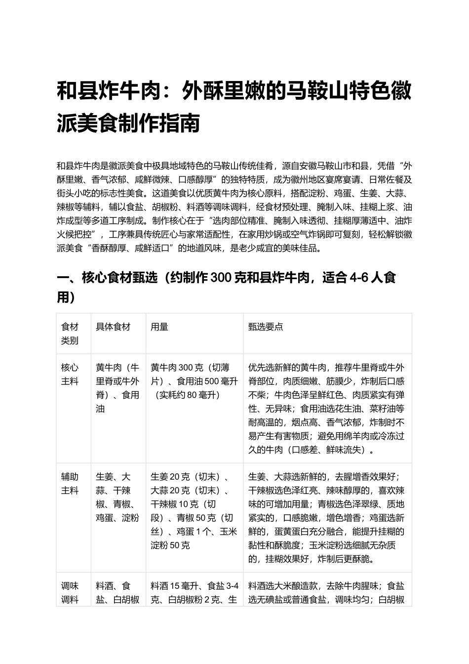 和县炸牛肉：外酥里嫩的马鞍山特色徽派美食制作指南.docx_第1页