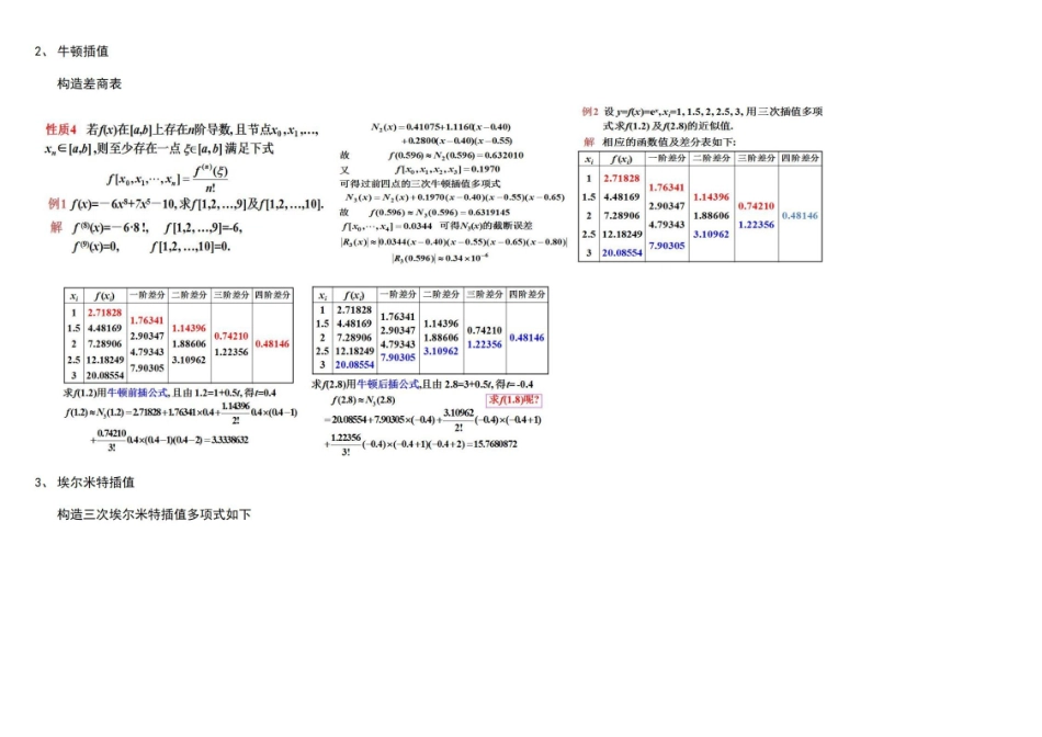 数值分析期末复习(整理版).pdf_第3页