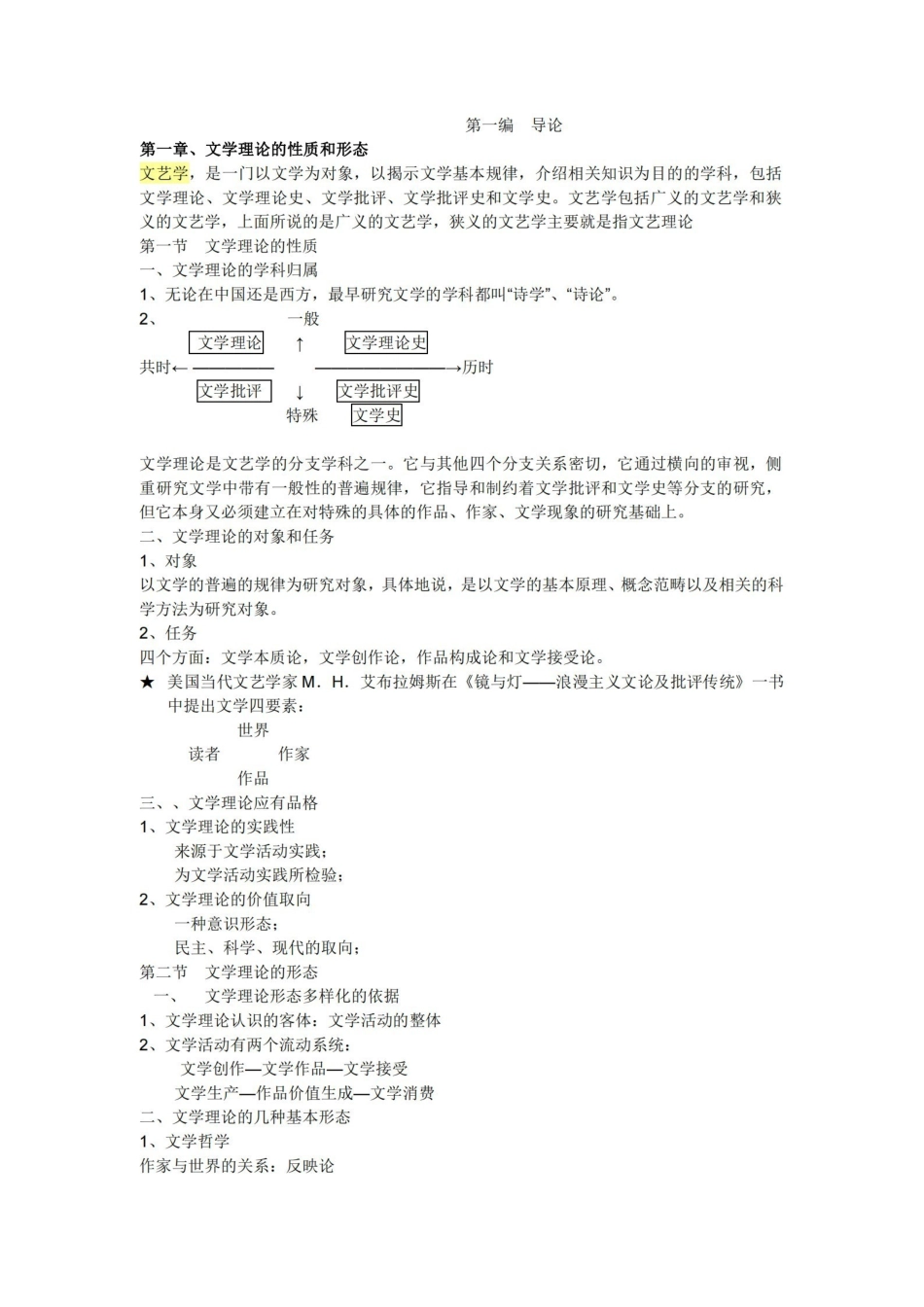 文学理论-童庆炳文学理论教程完整笔记.pdf_第1页