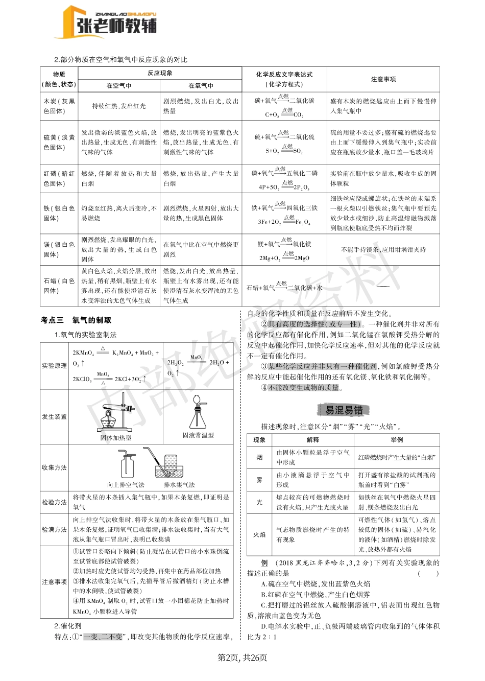 九上化学专题知识要点.pdf_第2页