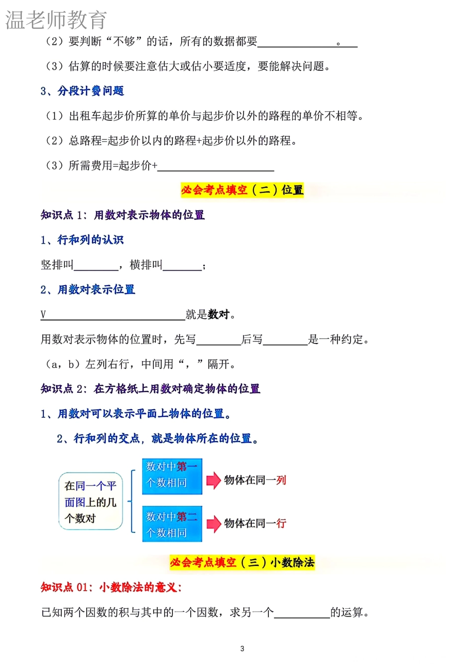 五年级（上）数学期末《填空》专项练习.pdf_第3页