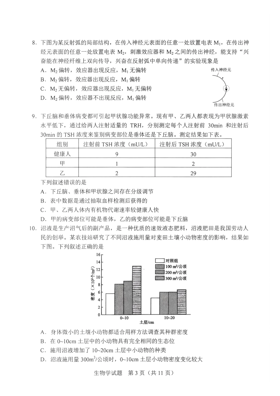 2026.4长春高三二模生物试卷+答案.pdf_第3页