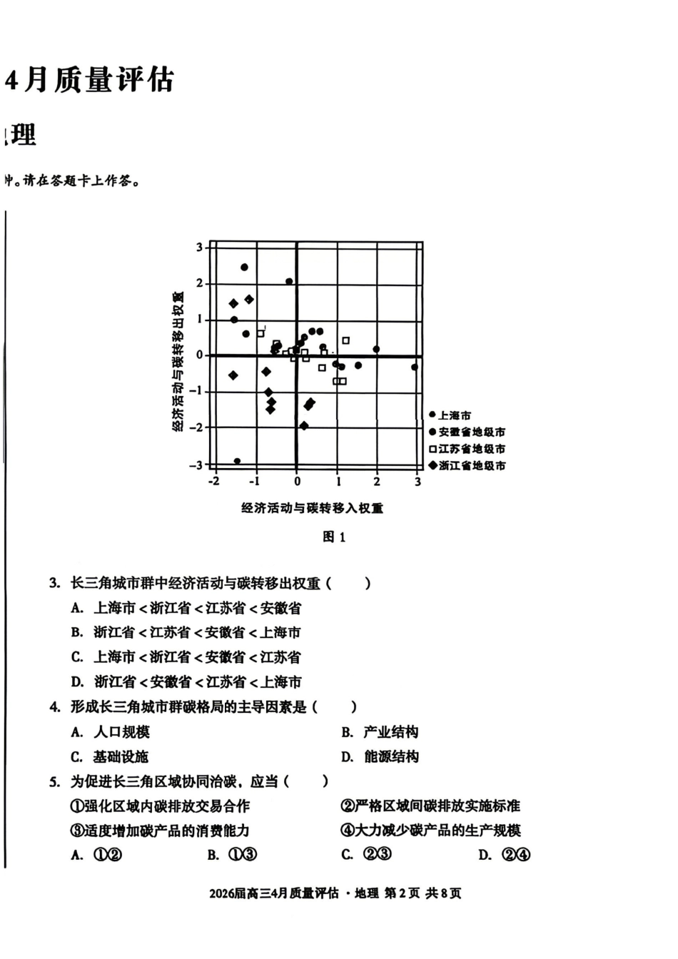 安徽1号卷A10联盟2026届高三4月质量评估联考地理.pdf_第2页
