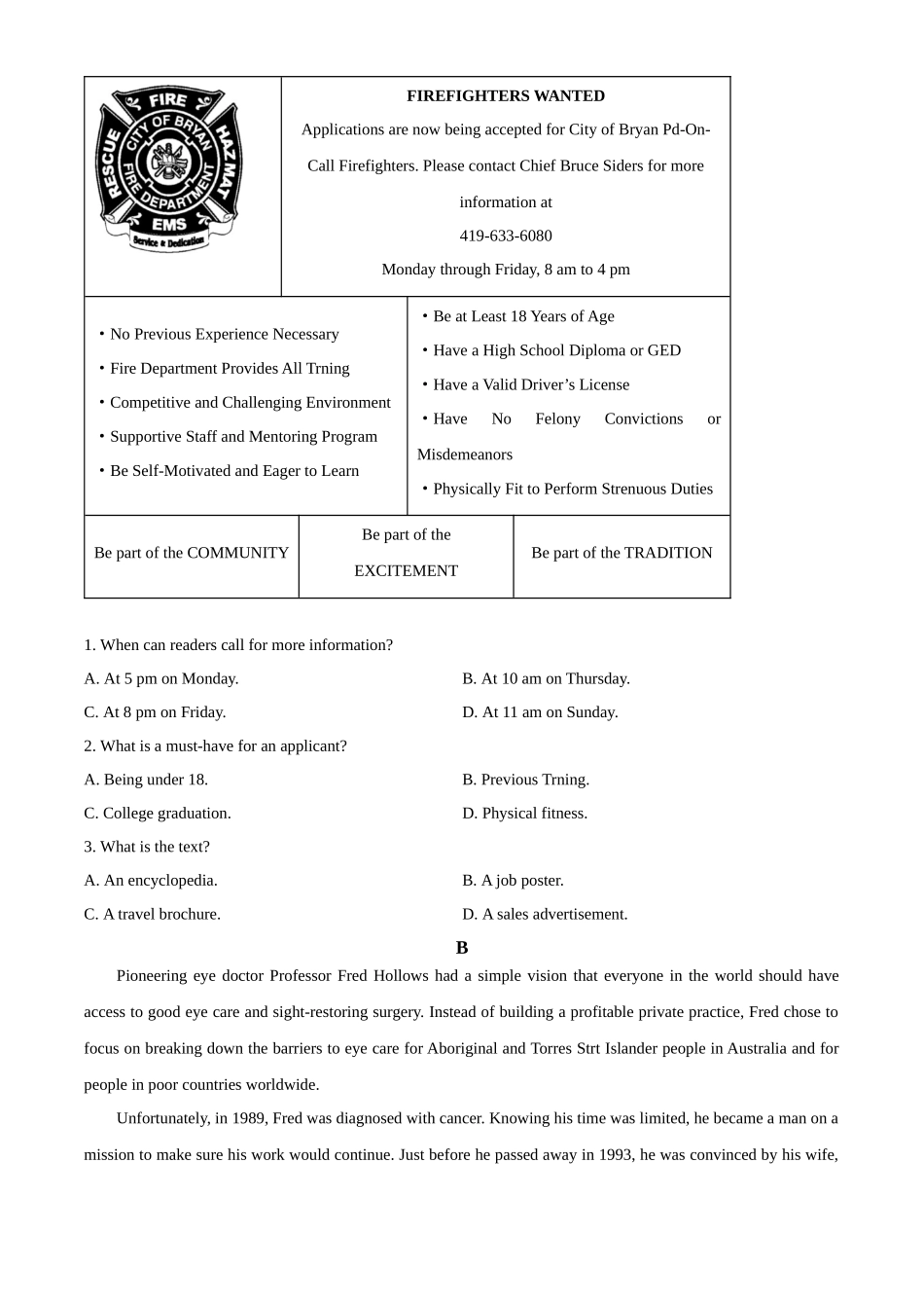 福建三明第一中学2025-2026学年下学期4月月考高一英语试题（原卷版）.docx_第3页