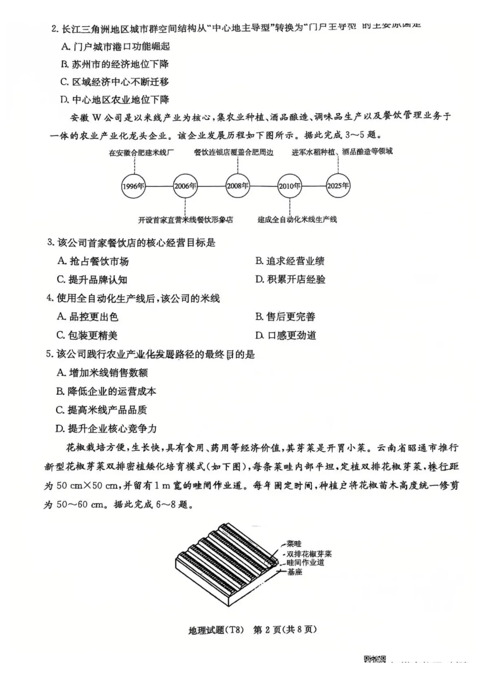 湖南师大附中2026届高三4月高考模拟考试（一）地理+答案.pdf_第2页