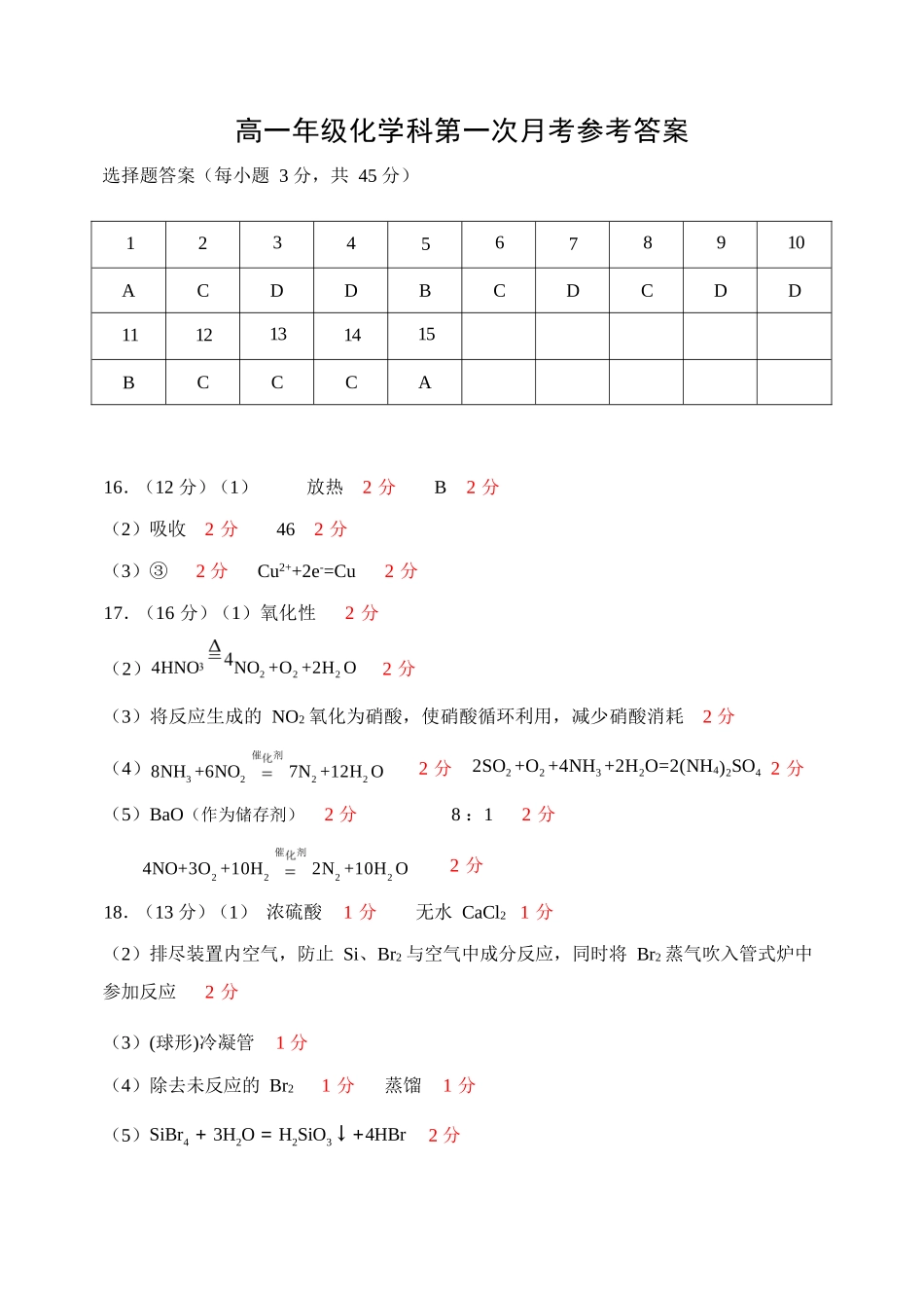 化学东北育才高中2025-2026学年度下学期高一年级学科第一次月考试卷(4月初)(1).docx_第1页