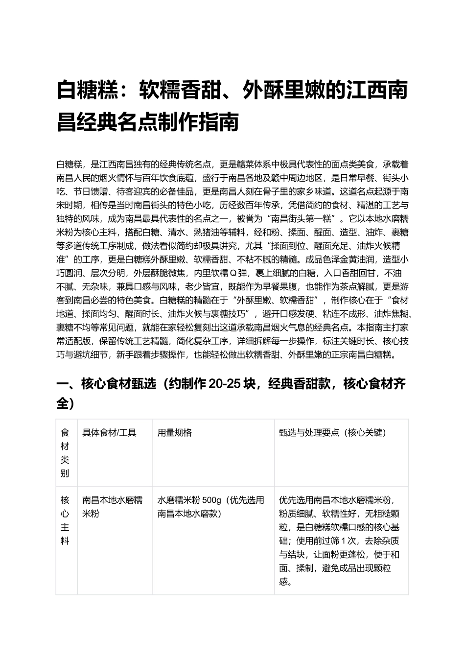 白糖糕：软糯香甜、外酥里嫩的江西南昌经典名点制作指南.docx_第1页