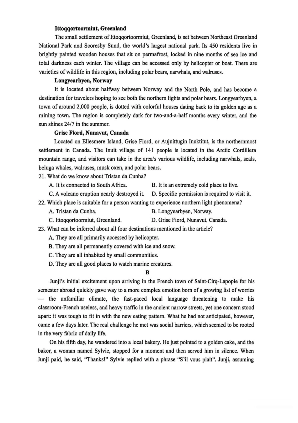山西大学附属中学校2025-2026学年高三下学期4月阶段检测英语.pdf_第3页