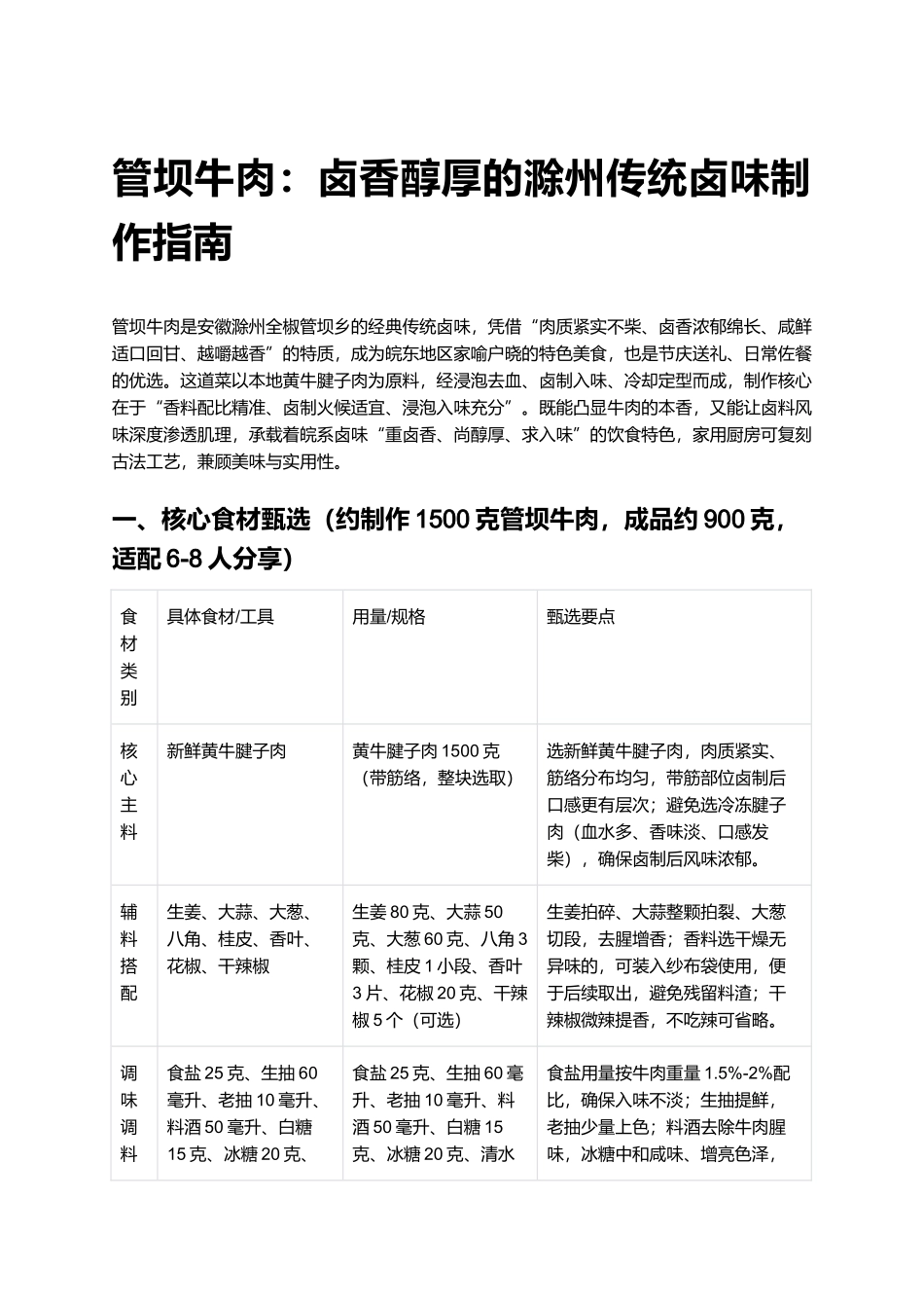 管坝牛肉：卤香醇厚的滁州传统卤味制作指南.docx_第1页