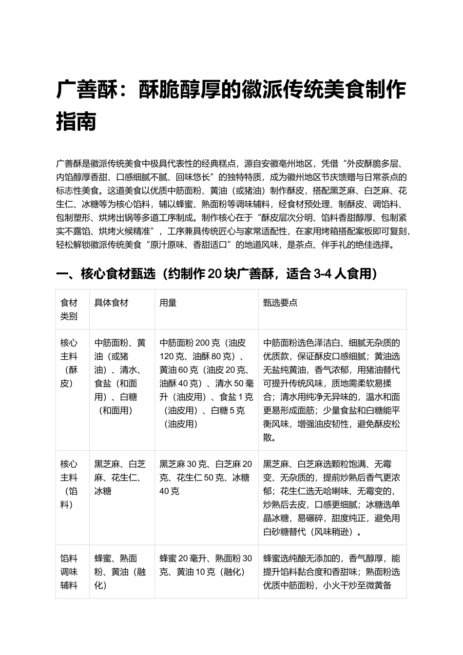 广善酥：酥脆醇厚的徽派传统美食制作指南.docx_第1页