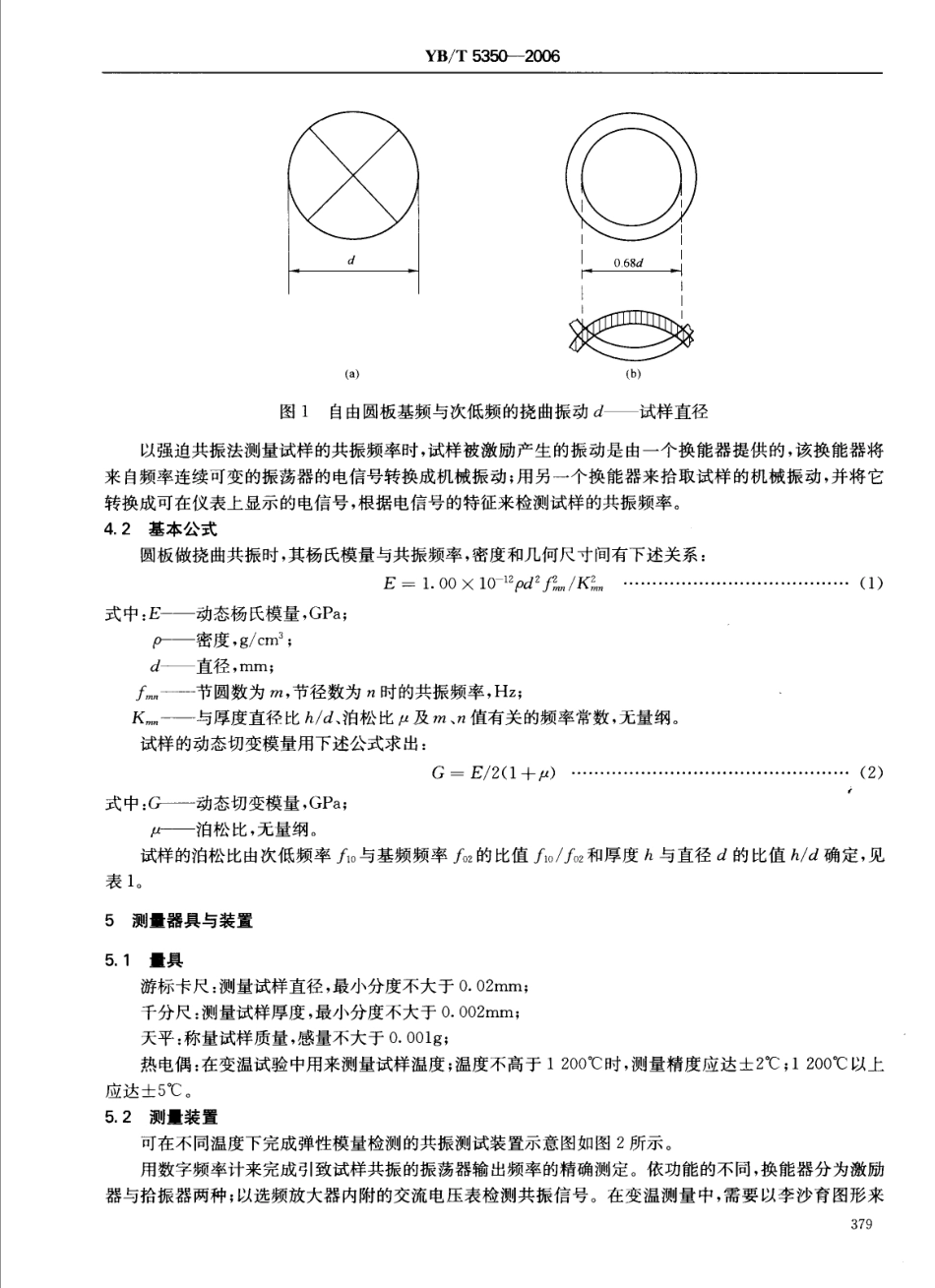 YBT 5350-2006金属材料高温弹性模量测量方法 圆盘振子法.pdf_第2页
