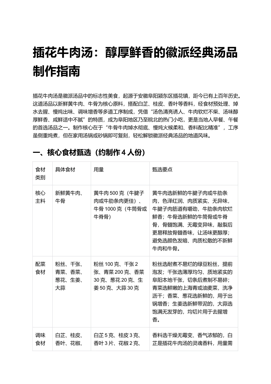 插花牛肉汤：醇厚鲜香的徽派经典汤品制作指南.docx_第1页