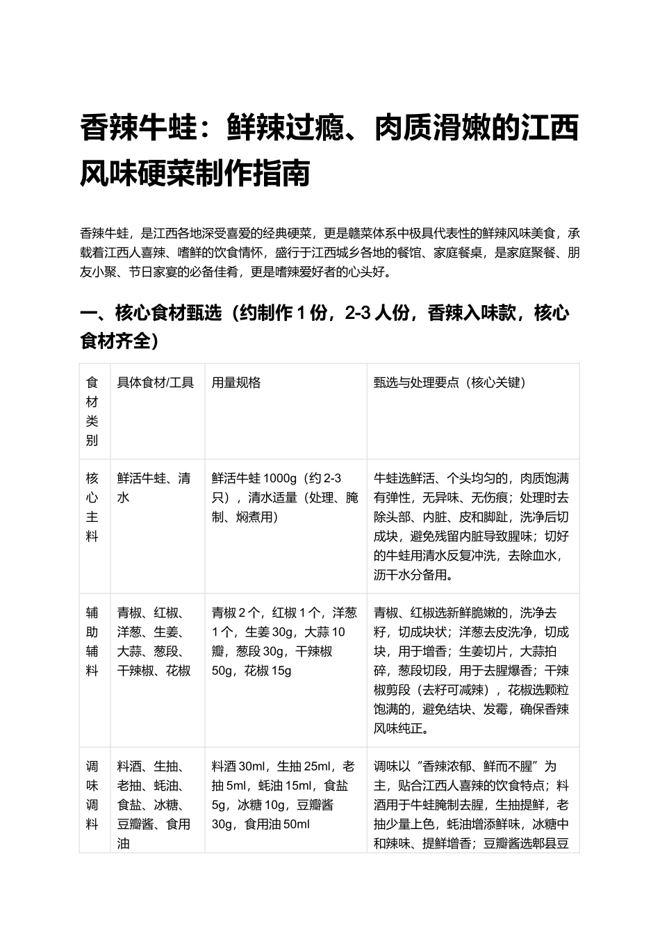 香辣牛蛙：鲜辣过瘾、肉质滑嫩的江西风味硬菜制作指南.docx_第1页