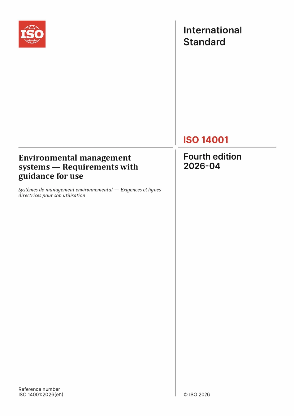 英文正式版ISO 14001 -2026环境管理体系要求和使用指南.pdf_第1页