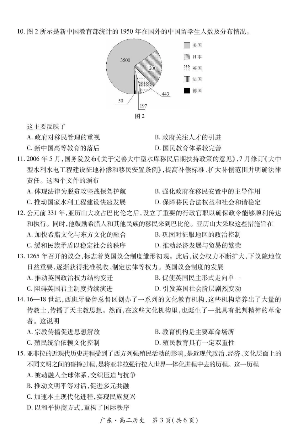 广东2024-2025学年高二下学期期中联考试题历史含解析(1)_副本.pdf_第3页