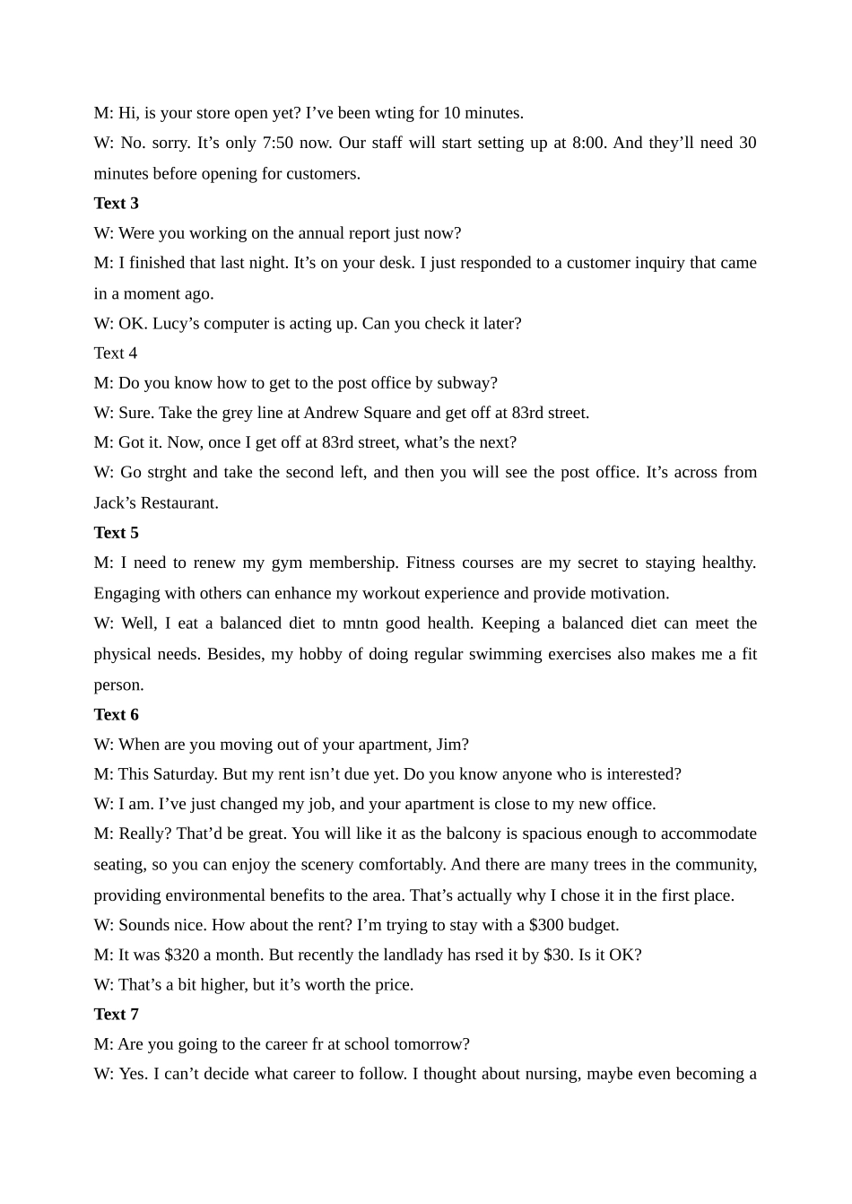 哈三中2025-2026学年度下学期高二学年4月月考英语答案_副本.docx_第2页