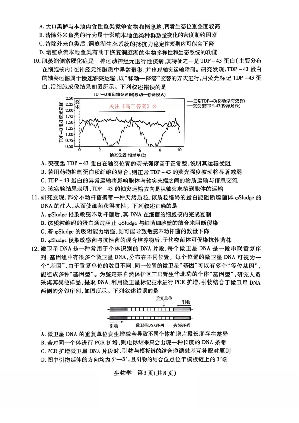 湖南、广西多校2026届高三下学期4月期中考试生物+答案.pdf_第3页
