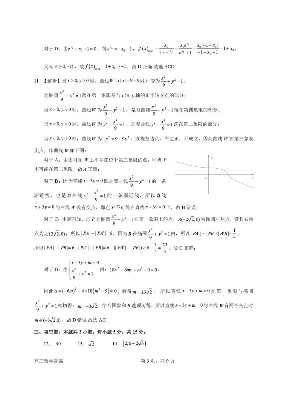 惠州市、韶关市2026届高三下学期4月模拟考试数学答案.pdf_第3页