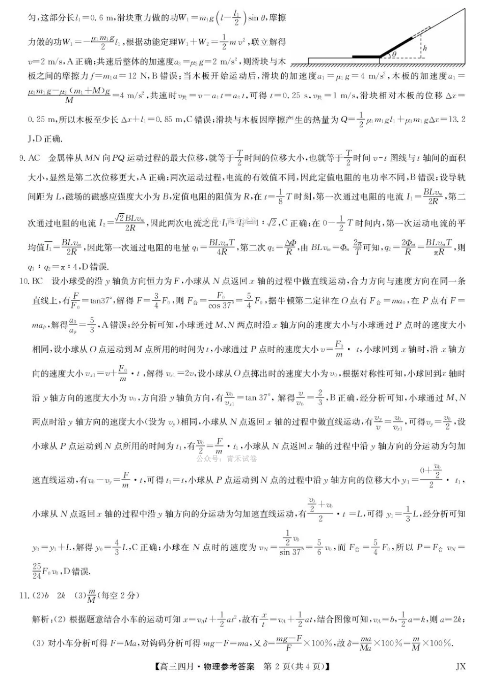江西重点中学盟校2026届高三年级4月测试物理答案.pdf_第2页