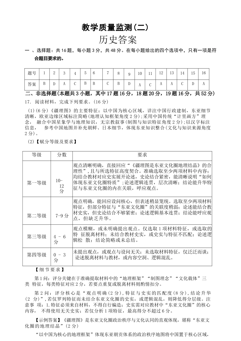 历史湖南岳阳市2026届高三年级4月教学质量监测(二)(岳阳高三二模)(4月16-17日)(1).docx_第1页