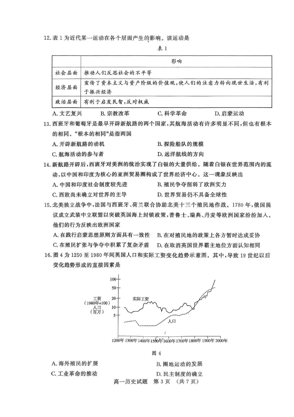 历史-山东名校考试联盟2023-2024学年高一下学期5月期中检测_副本.pdf_第3页