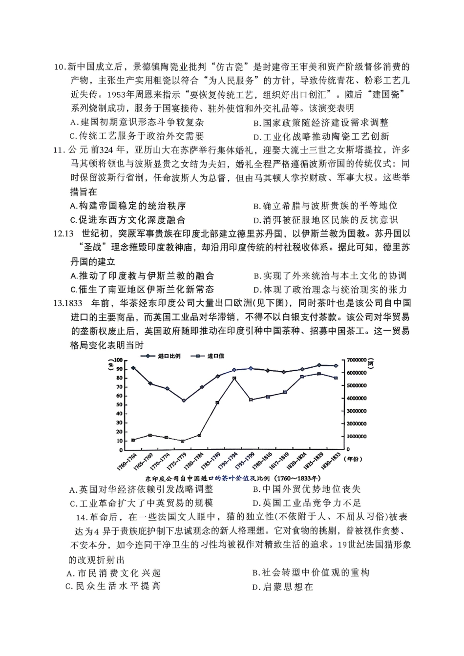 历史四川达州市普通高中2026届高三年级第二次诊断测试(达州二诊)(4.14-4.16).pdf_第3页