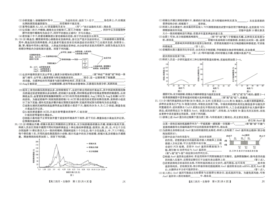 生物()江西九师联盟暨部分重点中学2026届高三年级下学期4月测试(下标JX)(4.20-4.21).pdf_第3页