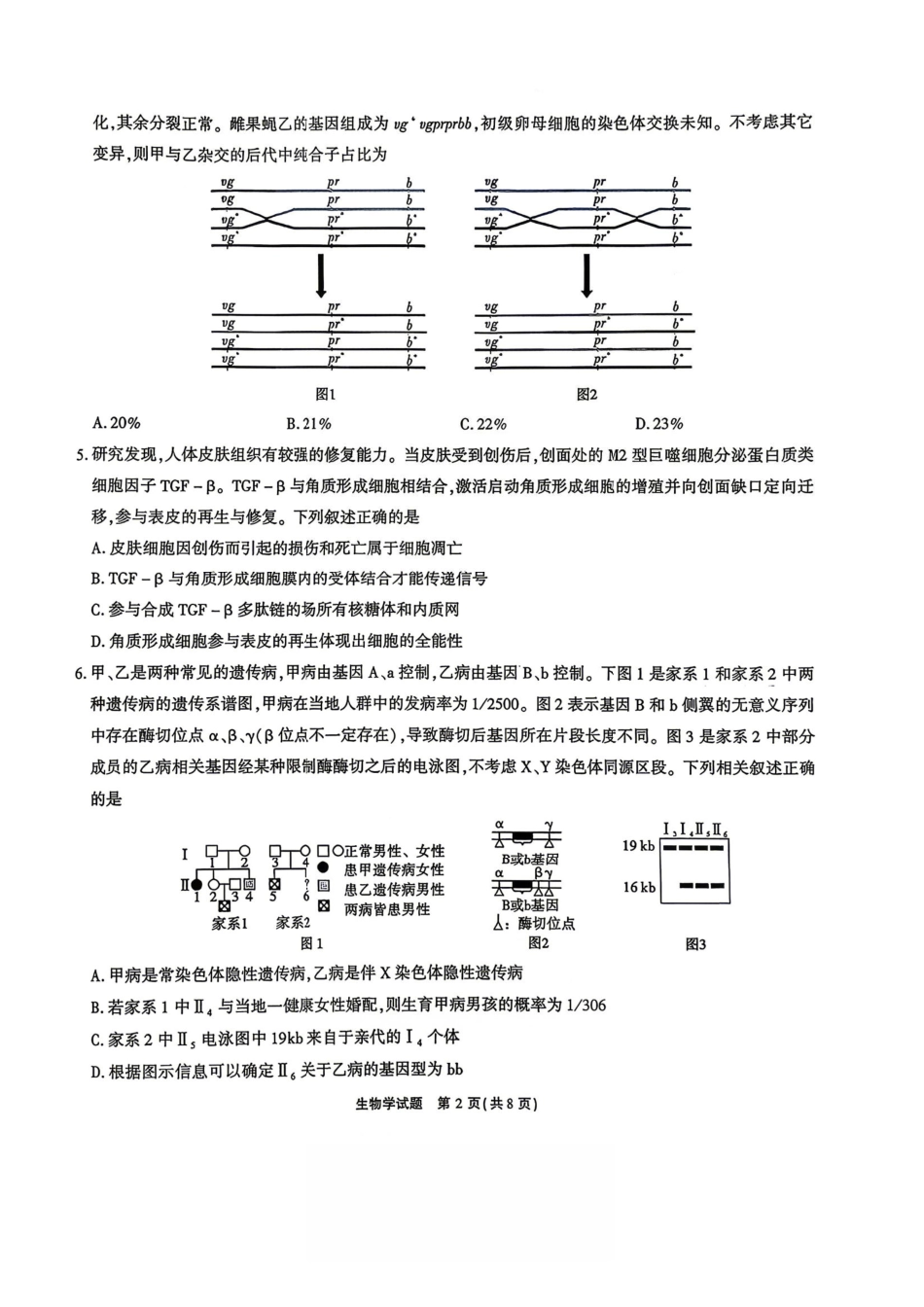 生物安徽江淮十校2026届高三下学期4月模拟考试（安庆市高三三模）(4.16-4.17).pdf_第2页
