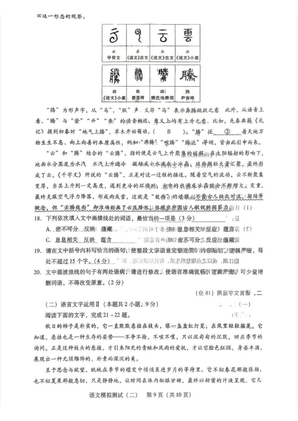 语文(缺页)广东2026年普通高等学校招生全国统一考试高三年级模拟测试(二)(广东二模)（4.21-4.23）.pdf_第3页
