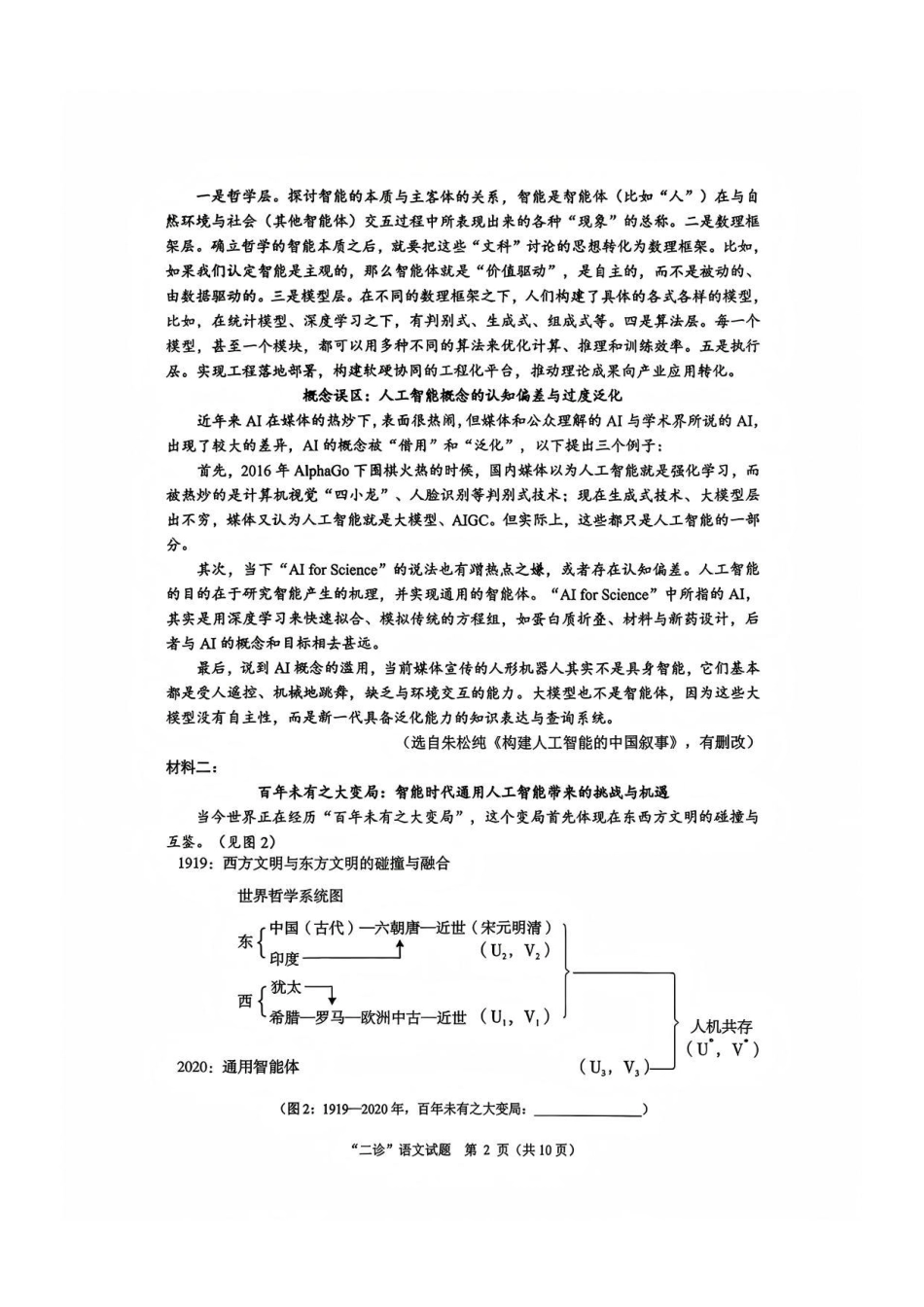语文四川达州市普通高中2026届高三年级第二次诊断测试(达州二诊)(4.14-4.16).pdf_第2页