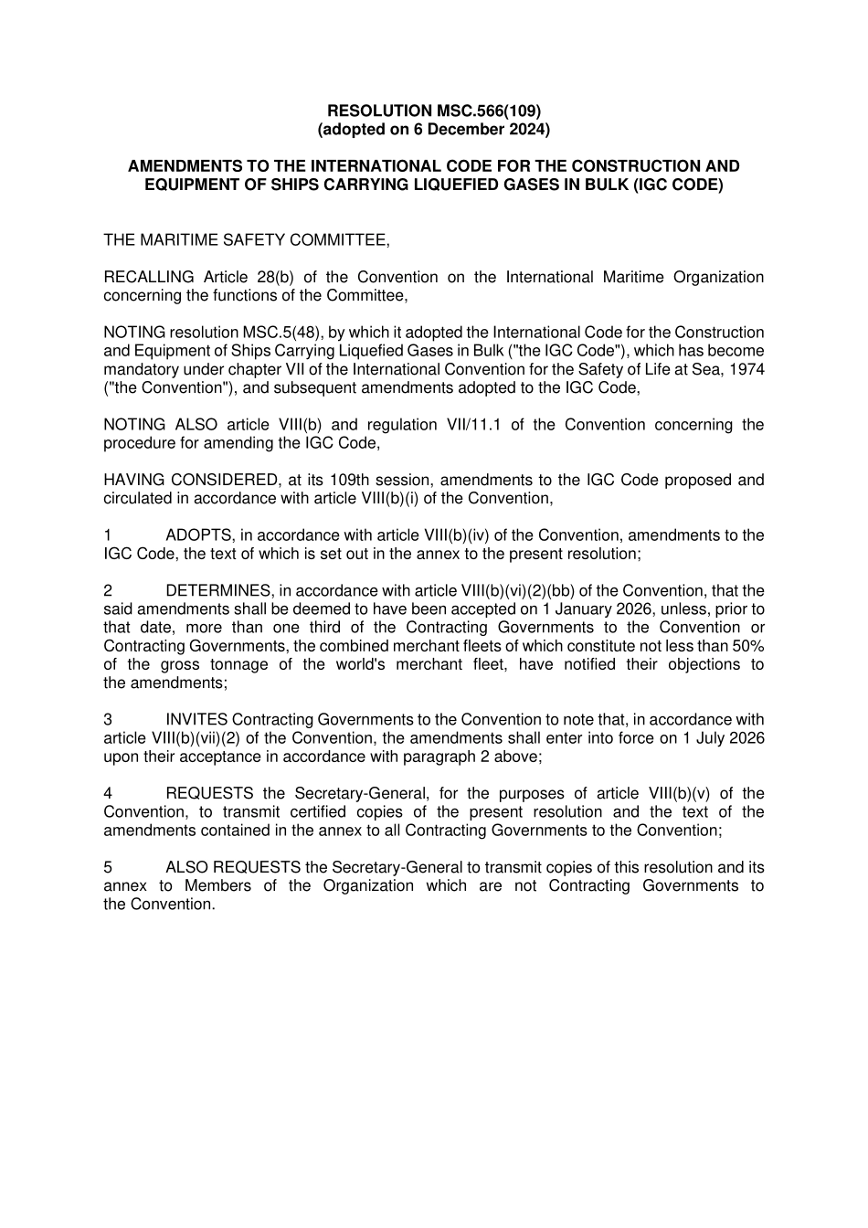 MSC.566(109) 《国际散装运输液化气体船舶构造和设备规则》(《国际气体规则》)修正案-英文.pdf_第1页