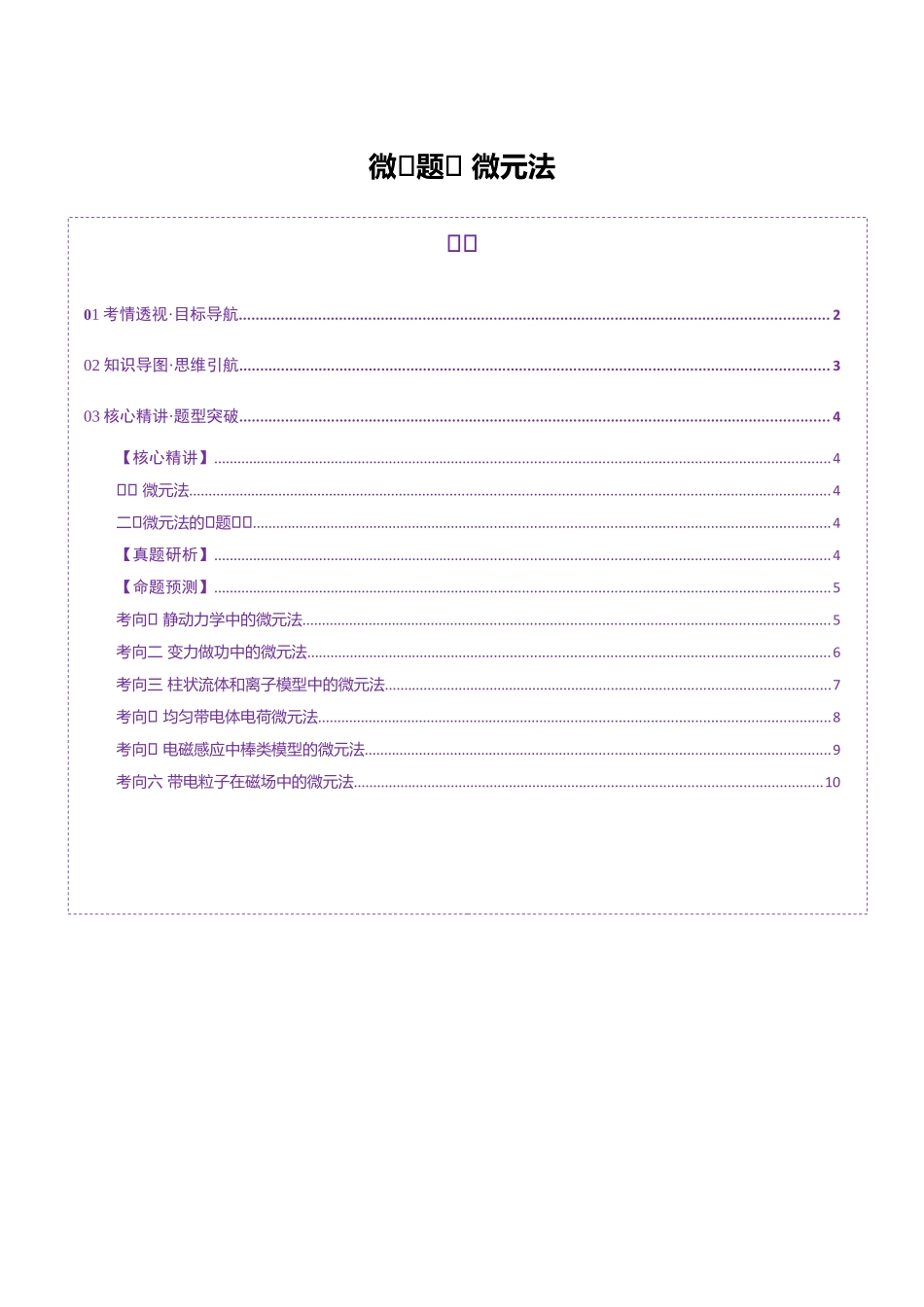 微专题十 微元法（讲义）（学生版）.docx_第1页